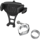 Ciro Phone Holder - Constrictor - Black - Chrome 1-1/8" | 1-1/4" Handlebar Mount - 0636-0574 50354